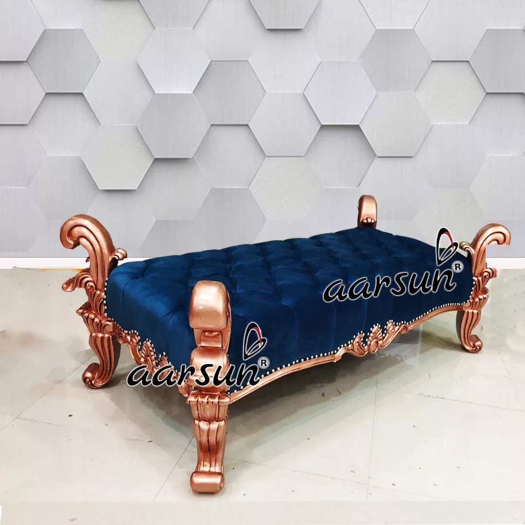 Designer Settee in Rose Gold Finish