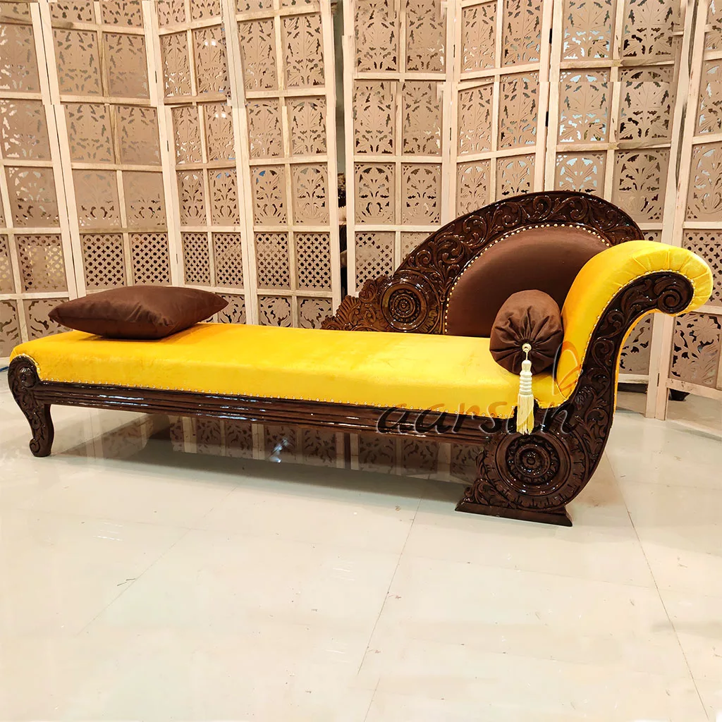 Royal Hand-Carved Chaise Lounge – Couch View 5