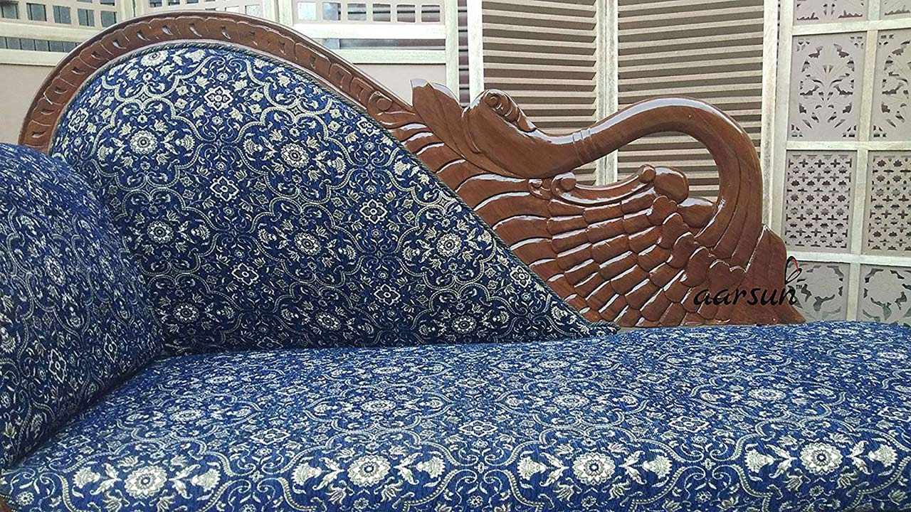 Handcrafted Sheesham Chaise Lounge View 4