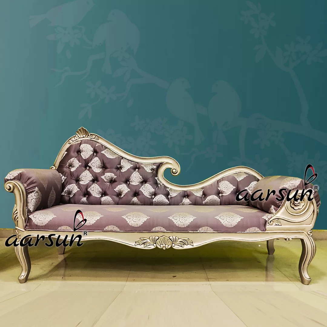Royal Chaise Lounge In Unique Lustrous Finish