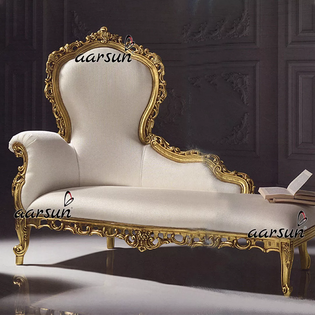 Royal Wooden Handcarved Chaise Lounge